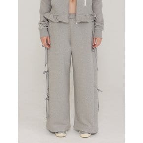 RITA SIDE TIE SWEATPANTS - GREY