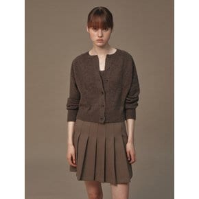 NEW PLEATED MINI SKIRT (ASH BROWN)