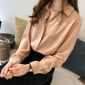 여성 가을 심플 베이직 블라우스 셔츠 4컬러 (8969983A)