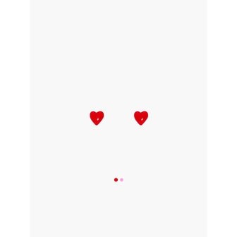 키앙 쁘띠 하트 마그넷 이어링(Pink/Red)