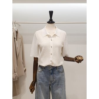 ZOOC [파주점] 쥬크 주크 엠보싱 슬림 셔츠 블라우스 V262PSC939