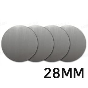 28mm 원형철판 4개 1세트 보조철판 자석