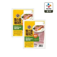 CJ 햄스빌 아침에 베이컨 70g x2개