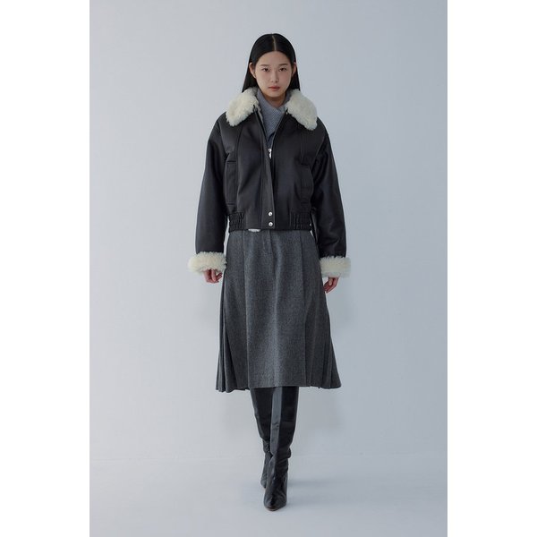 세미 컬리 무스탕 점퍼 7115475904162