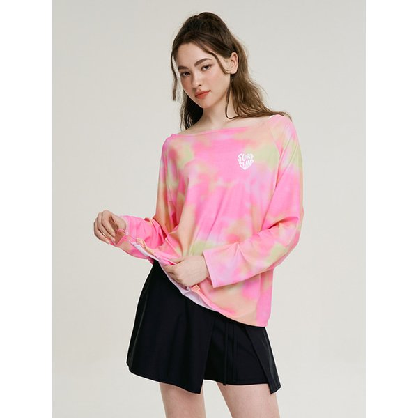 [SET] 코튼캔디 스트링 여성 롱 슬리브 + 랩스커트 핑크