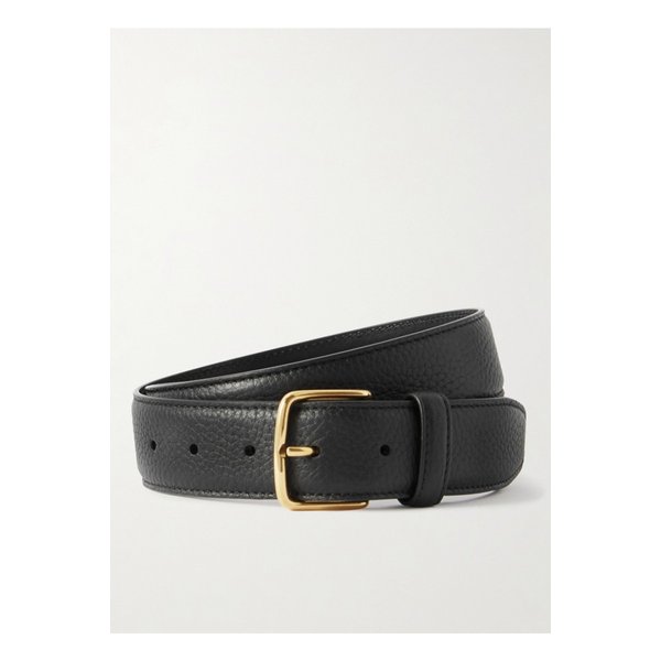 맥시 클래식 텍스처 가죽 웨이스트 벨트 블랙 46376663162897732