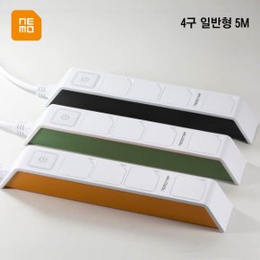 난연1등급 디자인 멀티탭 SY-NA4 일반4구 5M (블랙/그린/오렌지)