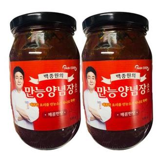  백쿡 백종원 만능 양념장 소스 매콤한맛 500g x 2개