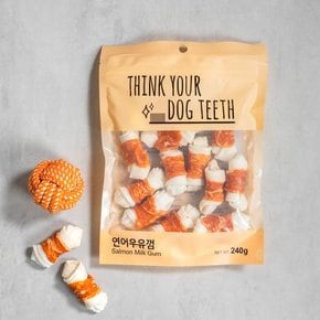 THINK YOUR DOG TEETH 연어 딩고 우유껌 15P