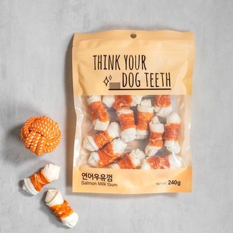 MOLLY'S THINK YOUR DOG TEETH 연어 딩고 우유껌 15P