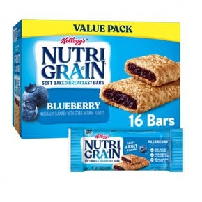켈로그  NutriGrain  NutriGrain  소프트  구운  아침  식사  바  블루베리  20.8온스  16개