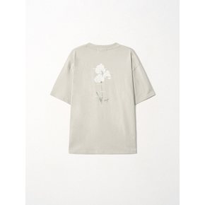 Glitch Flower T-shirt_Sand Beige
