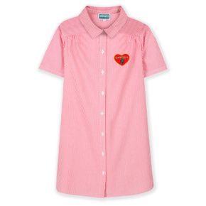 FRUITS STCKERS  스트라이프 카라원피스(25/SS-Z255AGO312-레드)