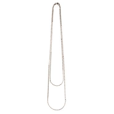 페르테 피아토 화이트 네클리스 100cm, Piatto White Necklace 100cm, 14k White gold