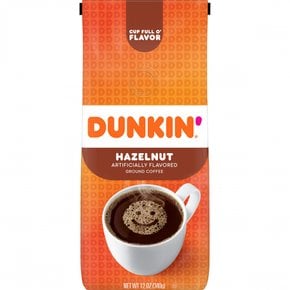 Dunkin  헤이즐넛  향  가루  커피  340g  포장은  다를  수  있음