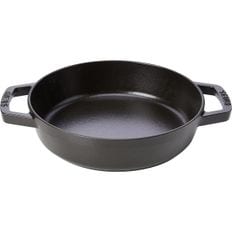 스타우브 후라이팬 staub 스토우브  양손 팬 블랙 20cm 스킬렛 주물 법랑 IH 지원 [일본 정규 품