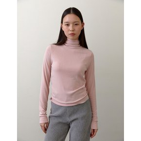 Classic Turtle neck T-shirts (Light pink)