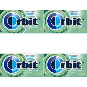 오르빗 스위트 민트 츄잉껌 14피스 4개 Orbit Gum Sweet Mint Chewing Gum