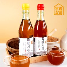 [바로배송] [우량상회] 저온압착 깨끗한 방앗간 참기름 350ml + 들기름 350ml