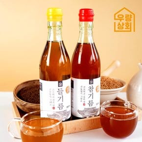 [우량상회] 저온압착 깨끗한 방앗간 참기름 350ml + 들기름 350ml