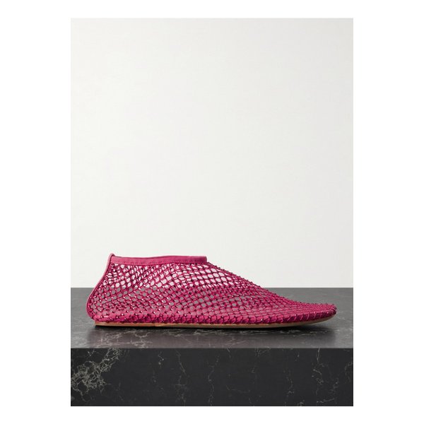 크리스토퍼 에스버 미넷 크리스탈 장식 메쉬 발레리나 플랫 슈즈 1647597337160653