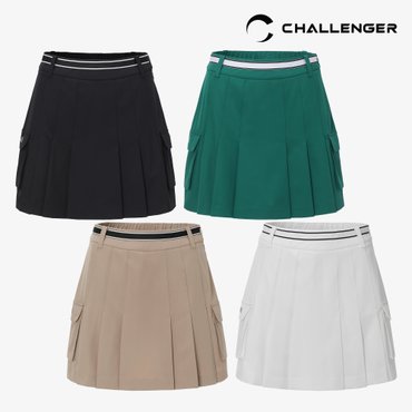쉿 비밀특가 [비밀특가][챌린저] 여성 에센셜 폴리스판 카고포켓 플리츠 큐롯