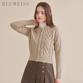 블루레이스 꽈배기라운드넥집업니트가디건_BI4F1KC4571