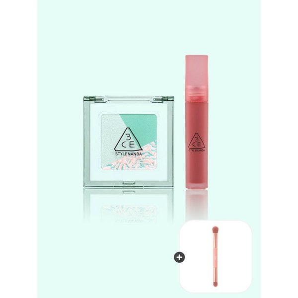 [SET] 컬러 그리드 아이섀도우+블러 워터 틴트 (증정 듀얼 아이브러쉬 1개)