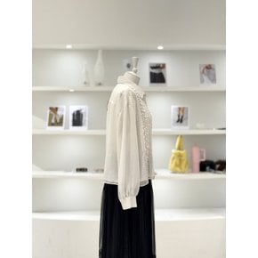 [여주점] 여성 도트 패턴 프릴 디테일 블라우스 (L261PSC002)
