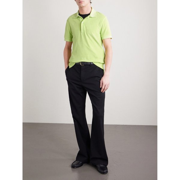 슬림핏 코튼 블렌드 테리 폴로 셔츠 46376663163003396