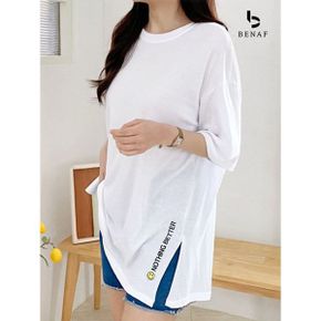 미소 트임 반팔티셔츠 FD2ST004_P324506233