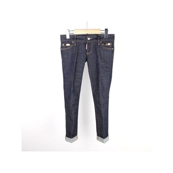 [디스퀘어드] 여성 포켓골드진 인디고 팻진 S72LA0647