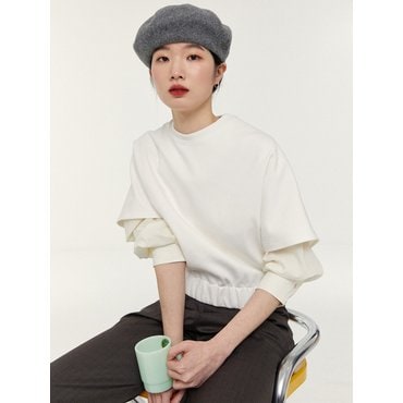 모한 RTS HALF SLEEVE SWEATSHIRT IVORY