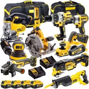 영국 디월트 공구박스 Dewalt 18V 10 Piece Cordless Combo Power Tool Kit with 4 x 5.0Ah Batt