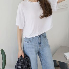 무지 크롭 티_P308209296