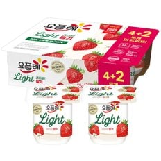  빙그레 요플레 라이트 딸기 80g 6입 x 6개(총36개) 떠먹는 요구르트