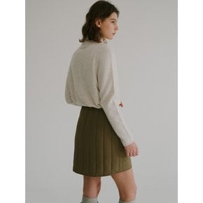 quilting mini skirt  (olive)