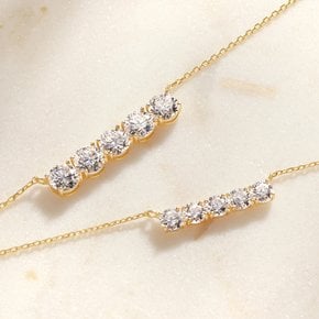 14k 비라인 다이아몬드 목걸이 2부(4mm)