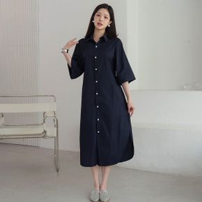 세르니 스트랩 셔츠 롱 원피스_P424833008