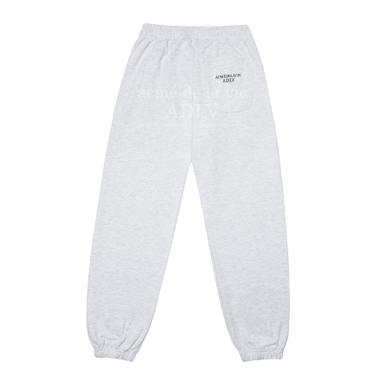 ESSENTIAL LOGO PANTS MELANGE - 에션셜 로고 팬츠