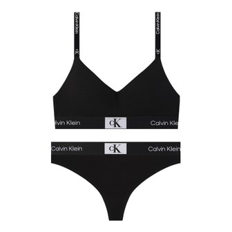 Calvin Klein CK 여성 브라렛+티팬티 세트 QF7218+QF7221 BLACK