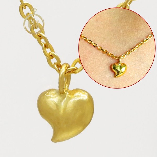 [가앤] 24k순금 통통 하트 목걸이3.75g