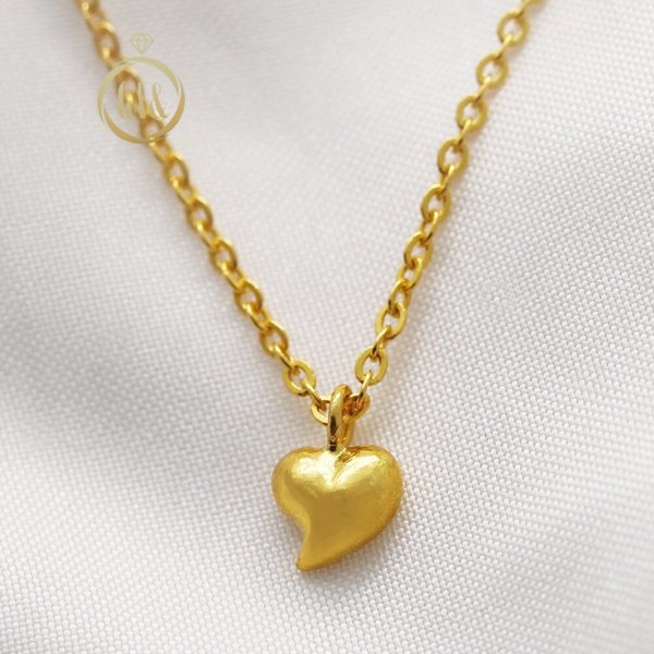 [가앤] 24k순금 통통 하트 목걸이3.75g