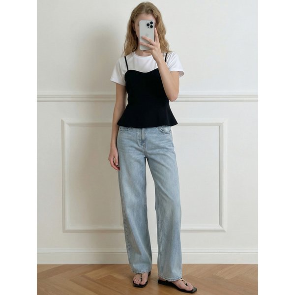 페플럼 뷔스티에 탑_BLACK