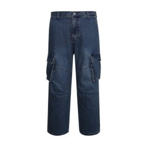 공용 데님 파라슈트 카고 데님 팬츠 바지(B255DP249P)