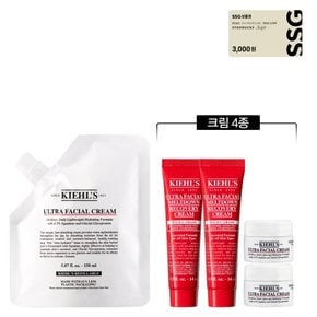[3천원 상품권] [10P] 울트라 훼이셜 크림 리필파우치 150ml 세트 (+크림 4종)