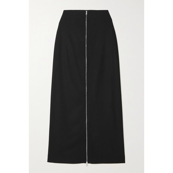 고셰르 울 혼방 맥시 스커트 블랙 1647597302680308