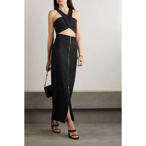 고셰르 울 혼방 맥시 스커트 블랙 1647597302680308