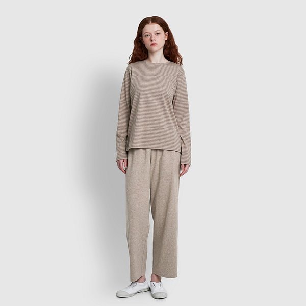 여 스마트 코튼 라운드넥 긴팔 라운지 티셔츠 J206901002073