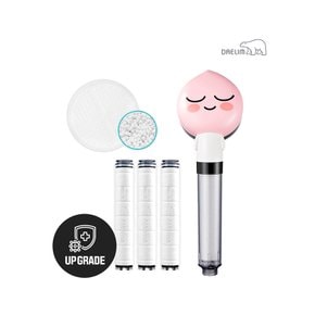 디클린 카카오 샤워기(어피치)+항균 플러스 리필필터(3개입)+세라믹볼 SET